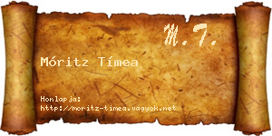Móritz Tímea névjegykártya